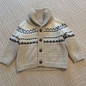 Janie and Jack Cream Knit Baby Sweater